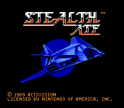 Stealth ATF (NES) screenshot: Title screen