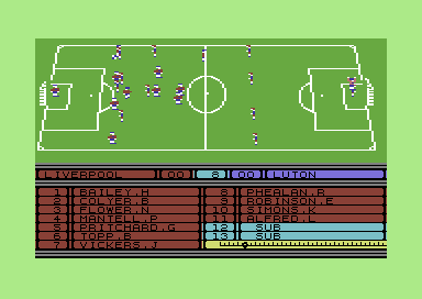 Superleague Soccer (Commodore 64) screenshot: Game on!