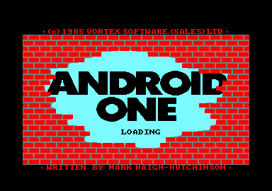 Android One: The Reactor Run (Amstrad CPC) screenshot: Loading screen