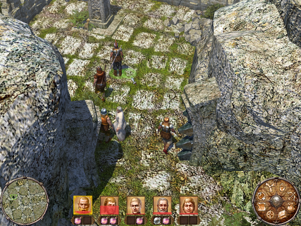 Konung III: Ties of the Dynasty (Windows) screenshot: At the Flying Isle ruins