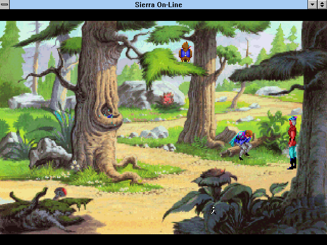 King's Quest V: Absence Makes the Heart Go Yonder! (Windows 16-bit) screenshot: A young prince is here crying.