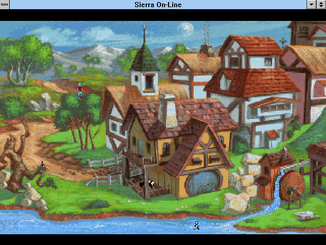 King's Quest V: Absence Makes the Heart Go Yonder! (Windows 3.x) screenshot: Outside the village.