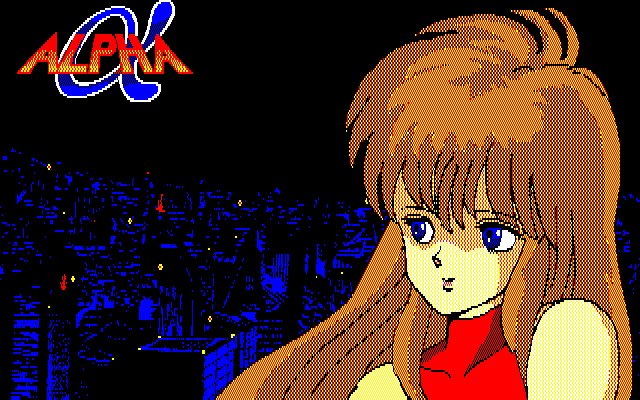 Alpha (PC-88) screenshot: Title screen
