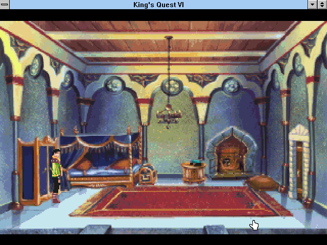 King's Quest VI: Heir Today, Gone Tomorrow (Windows 3.x) screenshot: Bedroom.