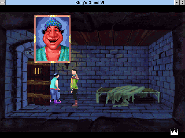 King's Quest VI: Heir Today, Gone Tomorrow (Windows 3.x) screenshot: Jollo, the jester.