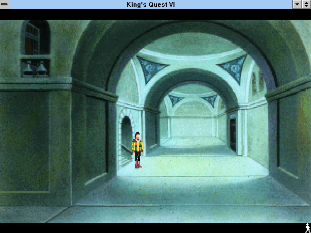 King's Quest VI: Heir Today, Gone Tomorrow (Windows 3.x) screenshot: Castle hallway.