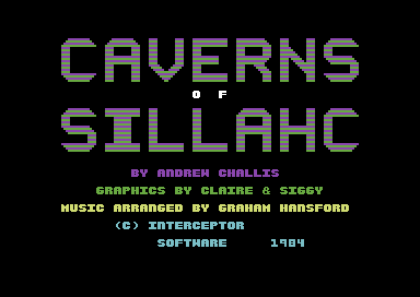 Caverns of Sillahc (Commodore 64) screenshot: Title screen.