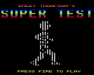 Daley Thompson's Super-Test (BBC Micro) screenshot: Title screen