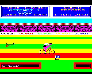 Daley Thompson's Super-Test (BBC Micro) screenshot: Cycling