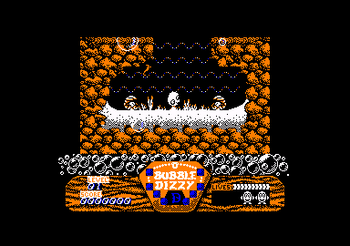 Bubble Dizzy (Amstrad CPC) screenshot: "I'd like to be under the sea in an octopus's garden in the shade"