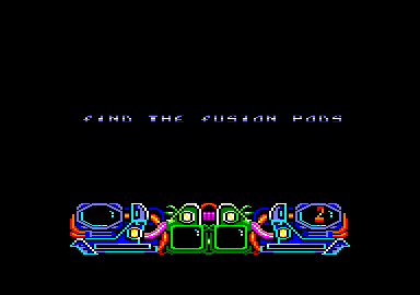 Dark Fusion (Amstrad CPC) screenshot: Find the fusion pods