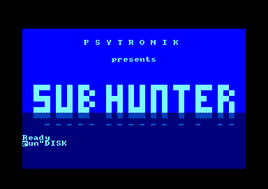 Sub Hunter (Amstrad CPC) screenshot: This is what comes up when you try to get the disk's catalog in the 128k version.