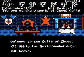 Alternate Reality: The Dungeon (Apple II) screenshot: Guild of Chaos