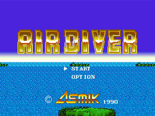Air Diver (Genesis) screenshot: Japanese title screen