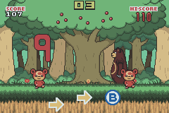 Berry Tree (Game Boy Advance) screenshot: Press the button sequence to shake the tree