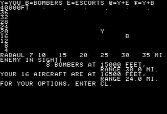 Winged Samurai (Apple II) screenshot: Location of Aircraft