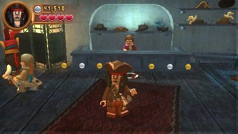 LEGO Pirates of the Caribbean: The Video Game (PSP) screenshot: Tailor's Shop
