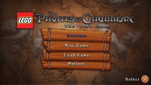 LEGO Pirates of the Caribbean: The Video Game (PSP) screenshot: Main Menu