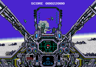 Air Diver (Genesis) screenshot: Avoiding a missile.