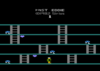Fast Eddie (Atari 8-bit) screenshot: Title screen