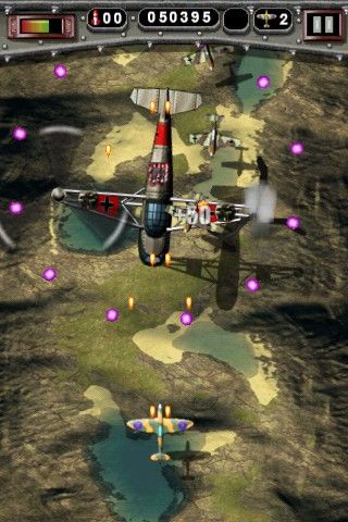 Mortal Skies: Modern War Air Combat Shooter (iPhone) screenshot: Mission 2 - Secret Chopper one rotor gone almost down
