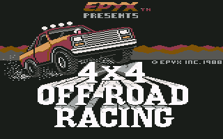 4x4 Off-Road Racing (Commodore 64) screenshot: Title screen