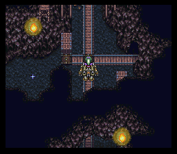 Final Fantasy III (SNES) screenshot: The first dungeon in the game: Narshe mines