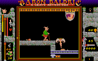Baron Baldric: A Grave Adventure (DOS) screenshot: Hello... who are you?