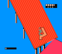 720º (NES) screenshot: A downhill event