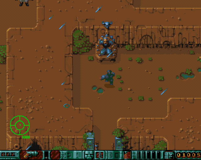 Alien Bash II (Amiga) screenshot: Saving a human