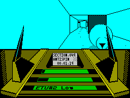 Micronaut One (ZX Spectrum) screenshot: Encountering larvae