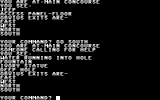Earthquake (Commodore 64) screenshot: You hear cries for help