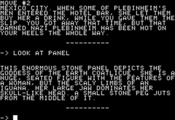 Indiana Jones in Revenge of the Ancients (Apple II) screenshot: The Goddess Coatlique