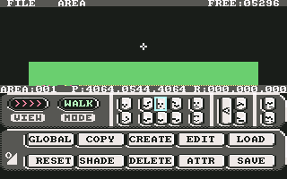 Virtual Reality Studio (Commodore 64) screenshot: Environment Editor