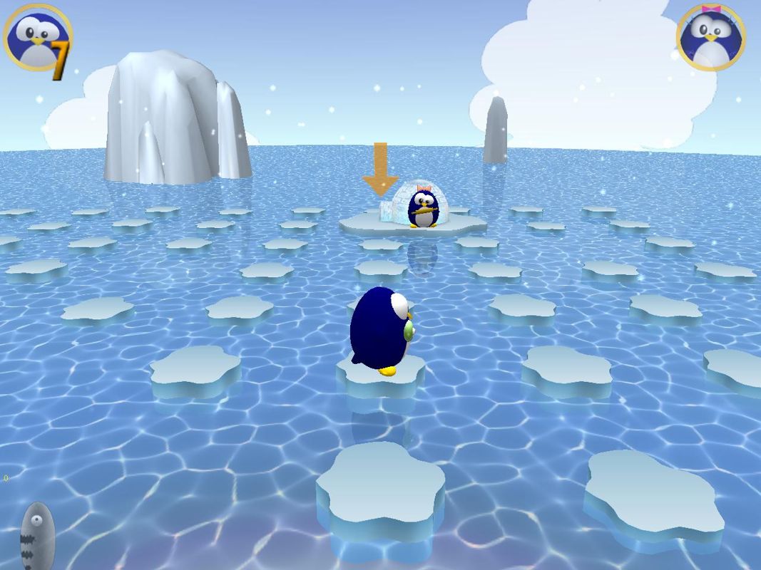 Ice Pingu (Windows) screenshot: Level 1