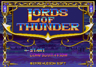 Lords of Thunder (SEGA CD) screenshot: Main menu