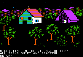 Rings of Zilfin (Apple II) screenshot: Animated introduction.