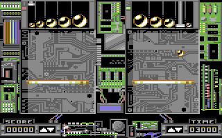 Dynamix (Commodore 64) screenshot: The computer drops a Knectic Activator