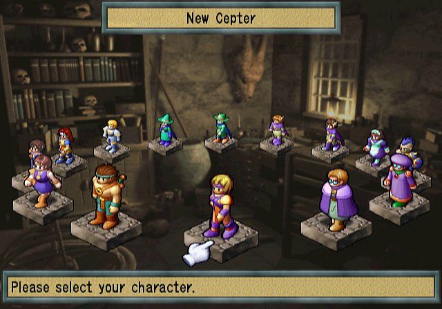 Culdcept (PlayStation 2) screenshot: Character selection. Important for aesthetics, not gameplay