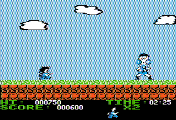 Kid Niki: Radical Ninja (Apple II) screenshot: First Boss