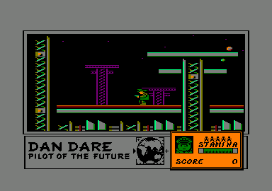 Dan Dare: Pilot of the Future (Amstrad CPC) screenshot: Starting location