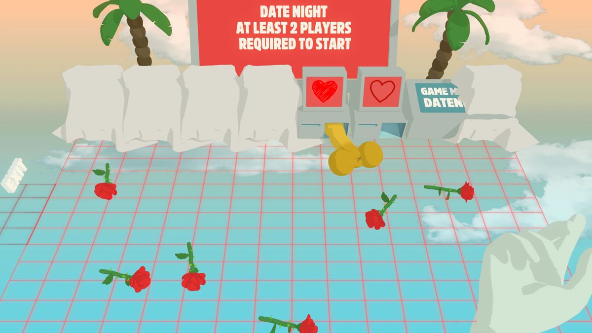 Genital Jousting (Windows) screenshot: The online multiplayer lobby for the date night mode