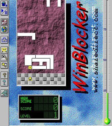 Winblocker (Windows 3.x) screenshot: It does not look as though this game will be completed successfully