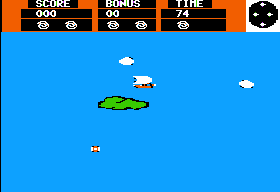 Dawn Treader (Apple II) screenshot: Found an island.