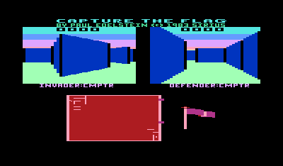 Capture the Flag (VIC-20) screenshot: Starting a new game.
