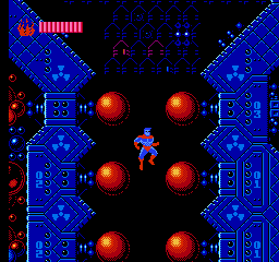 Captain Planet and the Planeteers (NES) screenshot: Don't touch red orbs of instant death in level 5-2