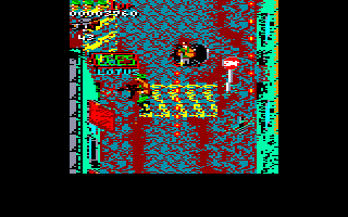 NY Warriors (Amstrad CPC) screenshot: This guy hides in a hole half the time.