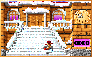God Jul! (DOS) screenshot: Starting the game