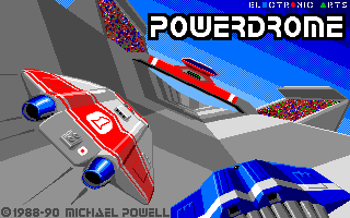 Powerdrome (DOS) screenshot: Title screen