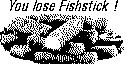 Reverse Mermaid Hockey (Arduboy) screenshot: You lose Fishstick!